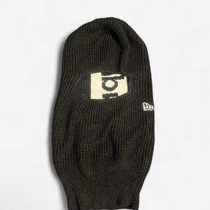 Black Knit Balaclava with Logo